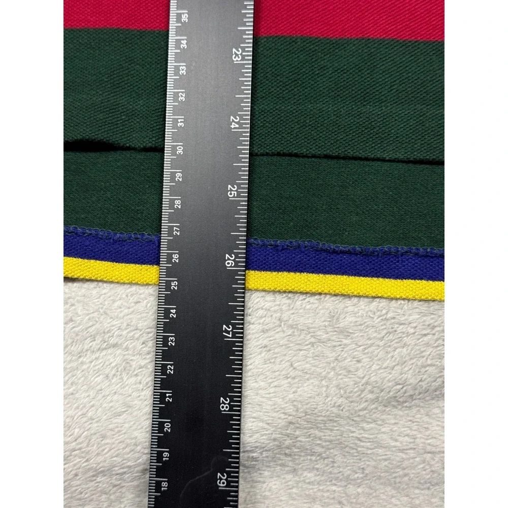 Polo Ralph Lauren Polo Shirt Mens S Multi Color Stripe Custom Fit Crest Logo